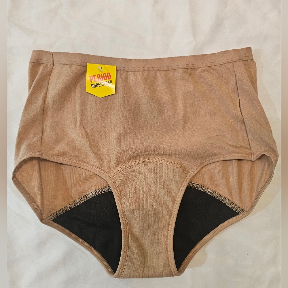 Hanes Beige Briefs Period Underwear Sz 6/M